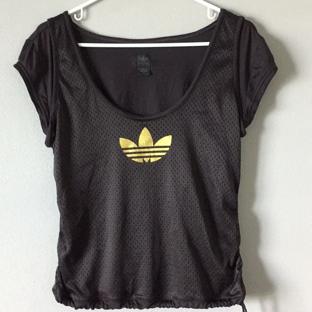 Adidas Trefoil Layered Jersey Top Med Black 2004